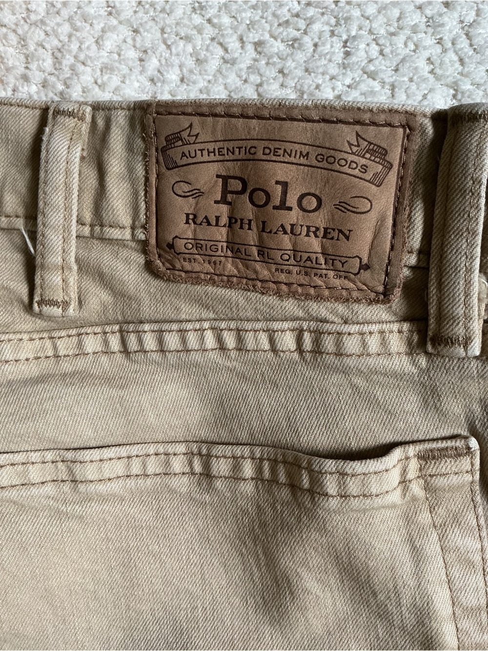 Ralph Lauren Polo Men's Khaki Straight Jeans